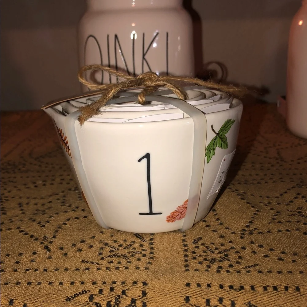 Rae Dunn Fall Measuring Cups Set of 4 (Raised Fox and Leaves)